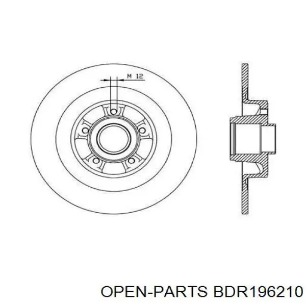 Тормозные диски BDR196210 Open Parts