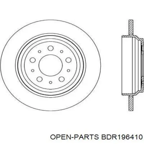 Тормозные диски BDR196410 Open Parts