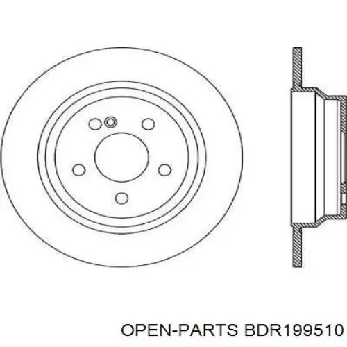 Тормозные диски BDR199510 Open Parts