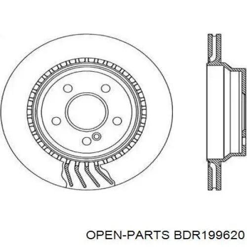 Тормозные диски BDR199620 Open Parts