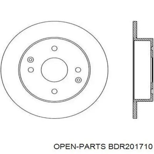 Тормозные диски BDR201710 Open Parts