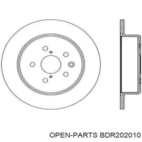 Тормозные диски BDR202010 Open Parts