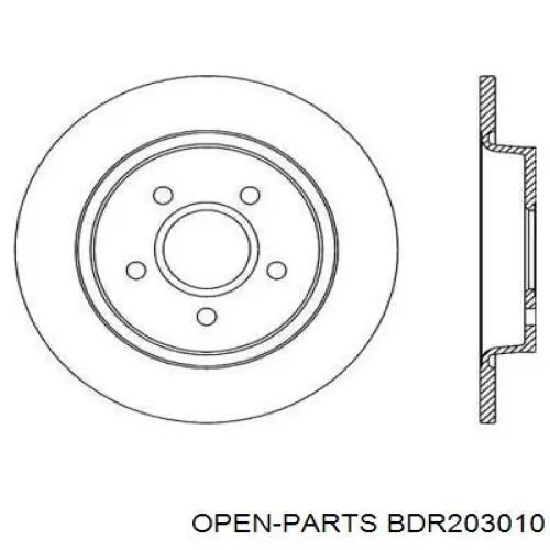 Тормозные диски BDR203010 Open Parts