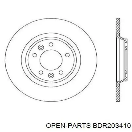 Тормозные диски BDR203410 Open Parts