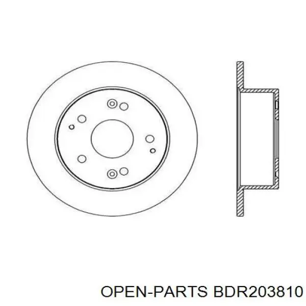 Тормозные диски BDR203810 Open Parts