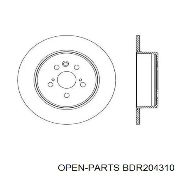 Тормозные диски BDR204310 Open Parts