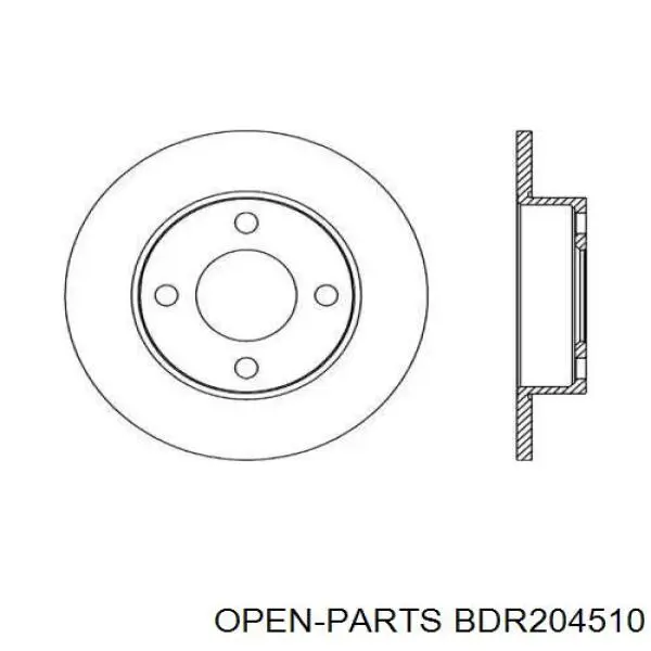 Тормозные диски BDR204510 Open Parts