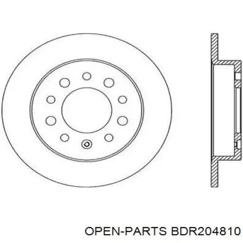 Тормозные диски BDR204810 Open Parts