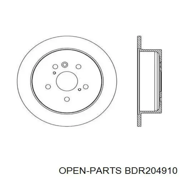 Тормозные диски BDR204910 Open Parts