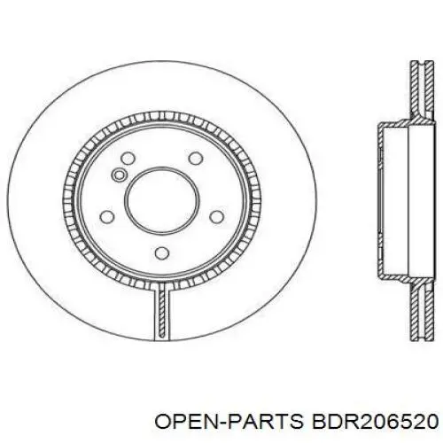 Тормозные диски BDR206520 Open Parts