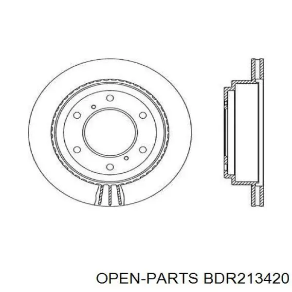 Тормозные диски BDR213420 Open Parts