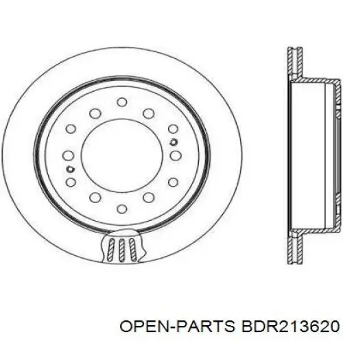 Тормозные диски BDR213620 Open Parts