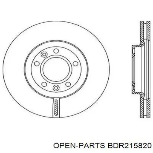 Передние тормозные диски BDR215820 Open Parts