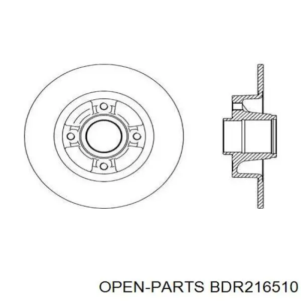 Тормозные диски BDR216510 Open Parts