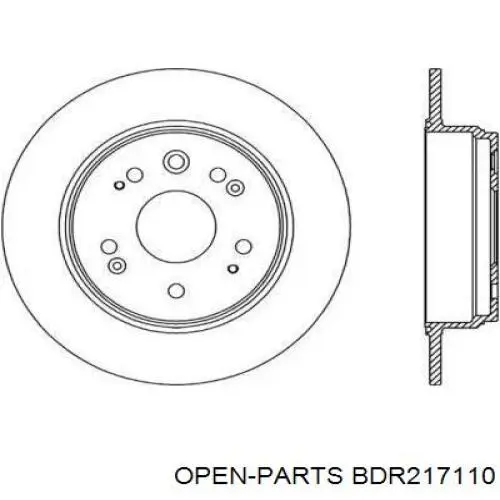 Тормозные диски BDR217110 Open Parts