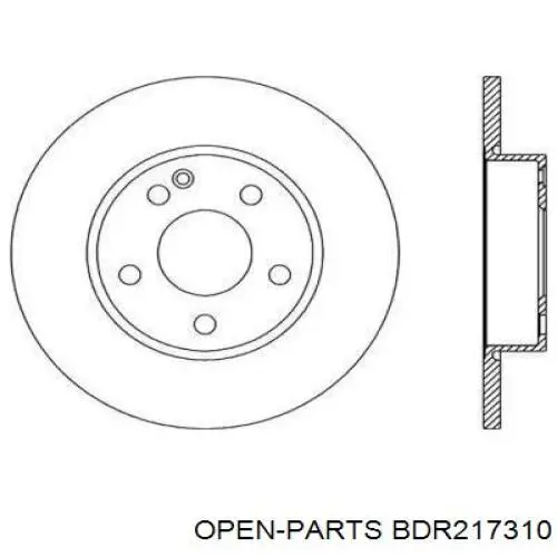 Передние тормозные диски BDR217310 Open Parts