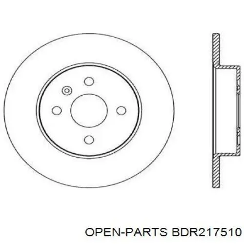 Тормозные диски BDR217510 Open Parts