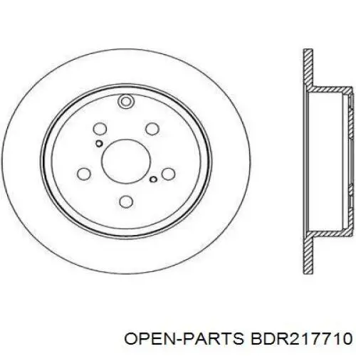 Тормозные диски BDR217710 Open Parts