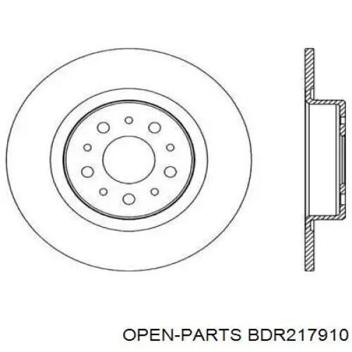 Тормозные диски BDR217910 Open Parts