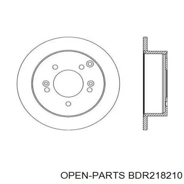 Тормозные диски BDR218210 Open Parts