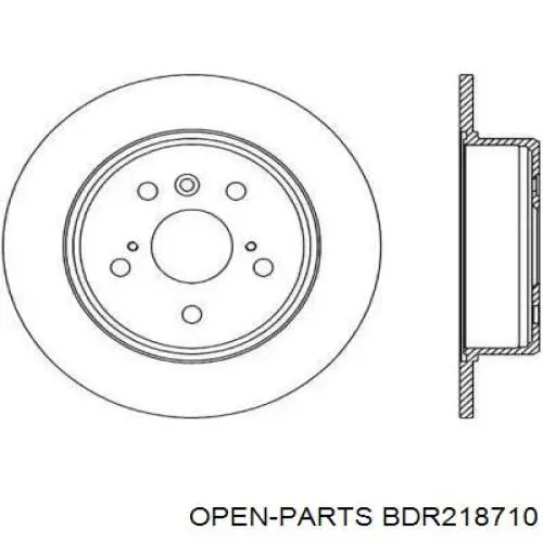 Тормозные диски BDR218710 Open Parts