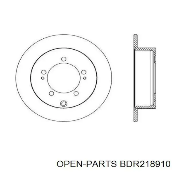 Тормозные диски BDR218910 Open Parts