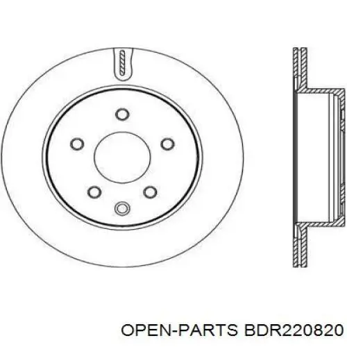 Тормозные диски BDR220820 Open Parts