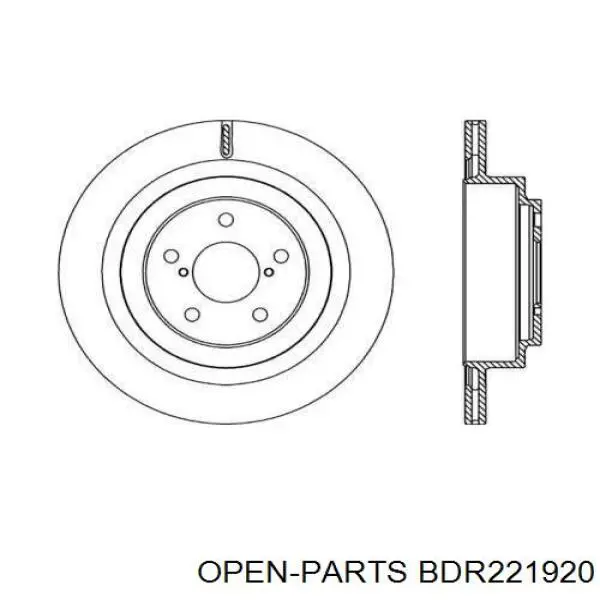 Тормозные диски BDR221920 Open Parts