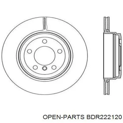 Тормозные диски BDR222120 Open Parts