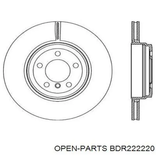 Тормозные диски BDR222220 Open Parts