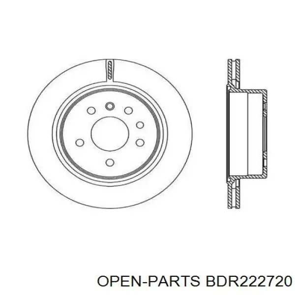 Тормозные диски BDR222720 Open Parts