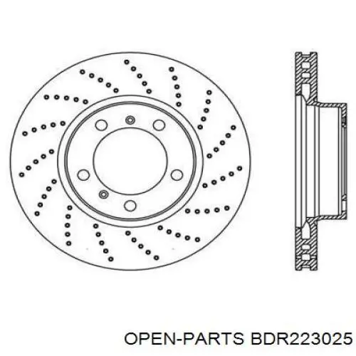 Передние тормозные диски BDR223025 Open Parts