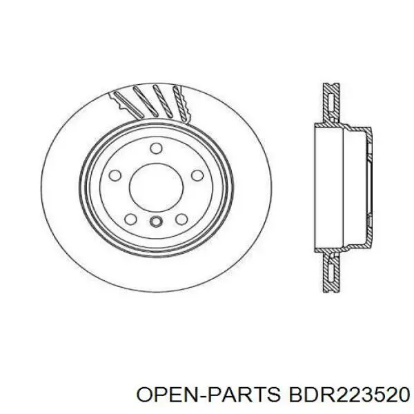 Тормозные диски BDR223520 Open Parts