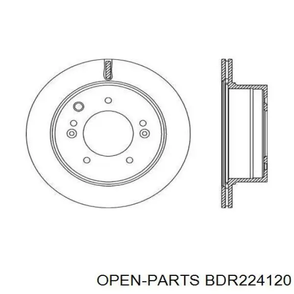 Тормозные диски BDR224120 Open Parts