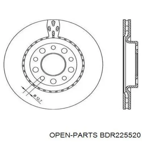 Тормозные диски BDR225520 Open Parts