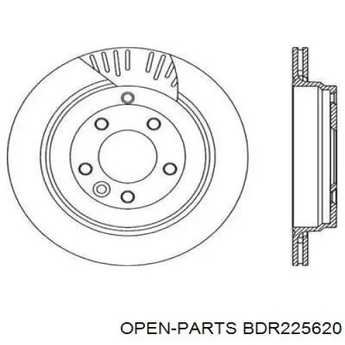 Тормозные диски BDR225620 Open Parts