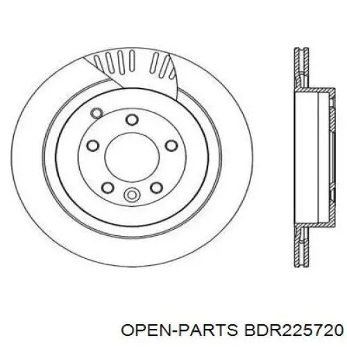 Тормозные диски BDR225720 Open Parts