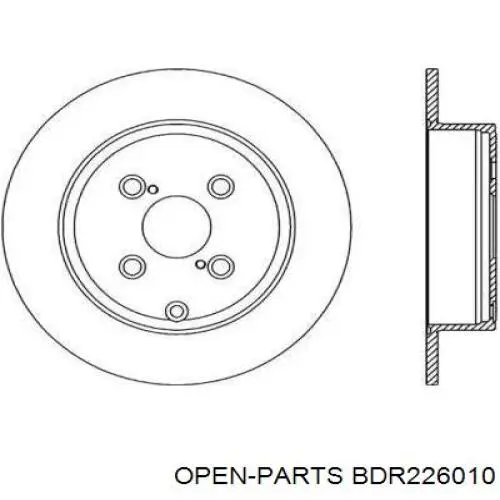 Тормозные диски BDR226010 Open Parts