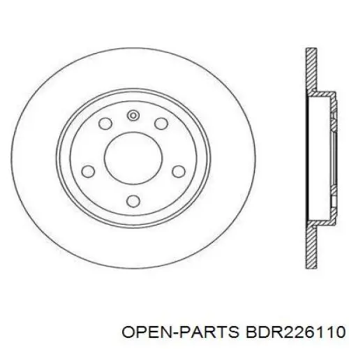 Тормозные диски BDR226110 Open Parts