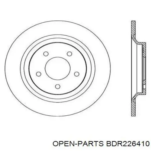 Тормозные диски BDR226410 Open Parts