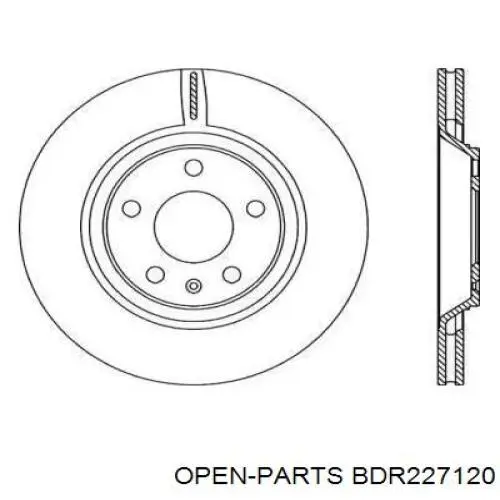 Тормозные диски BDR227120 Open Parts