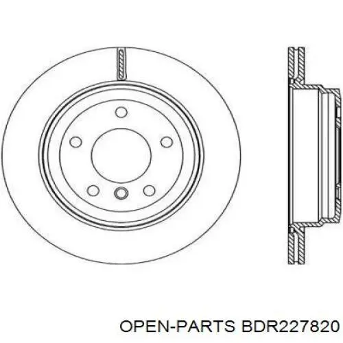 Тормозные диски BDR227820 Open Parts