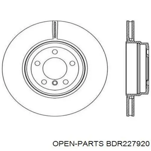 Тормозные диски BDR227920 Open Parts