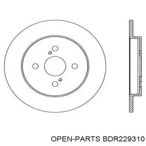 Тормозные диски BDR229310 Open Parts