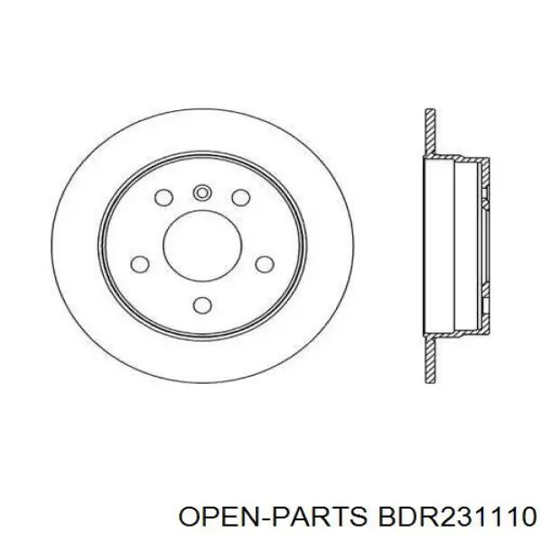 Тормозные диски BDR231110 Open Parts