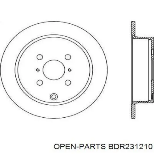 Тормозные диски BDR231210 Open Parts