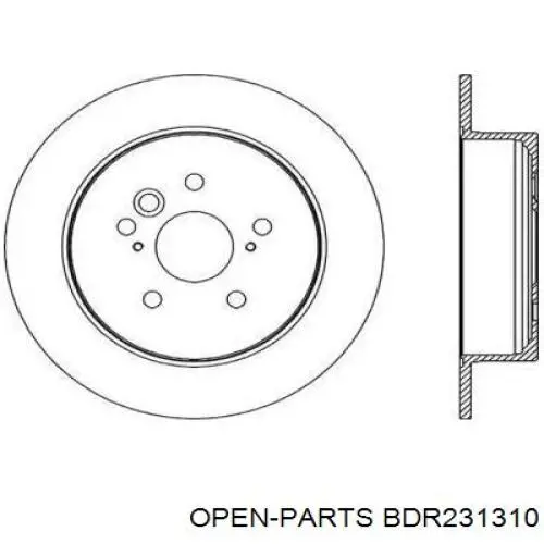 Тормозные диски BDR231310 Open Parts