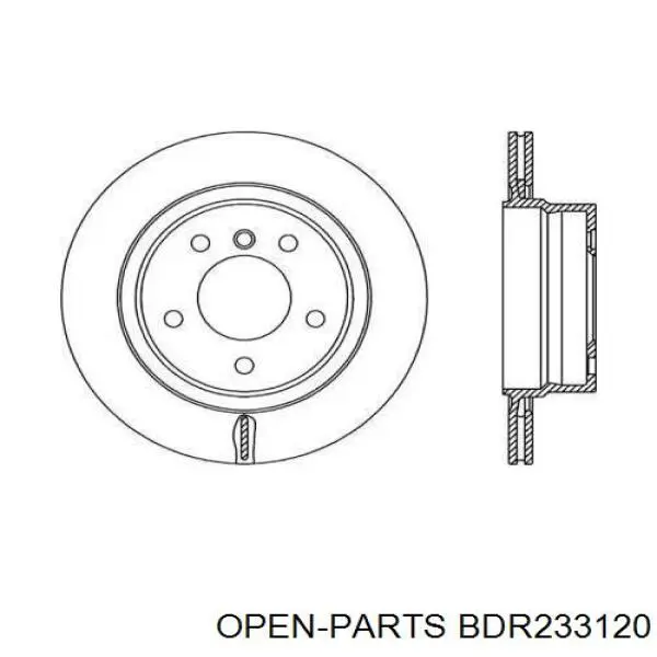 Тормозные диски BDR233120 Open Parts