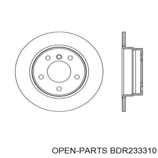 Тормозные диски BDR233310 Open Parts