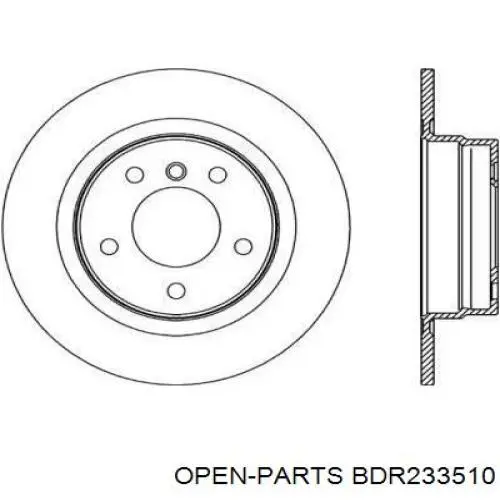 Тормозные диски BDR233510 Open Parts